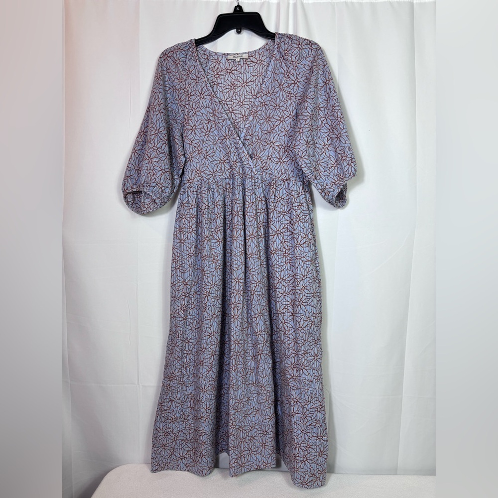 Madewell Marianna Puff Sleeve Midi Dress S Dream On Daisies Cottagecore Prairie